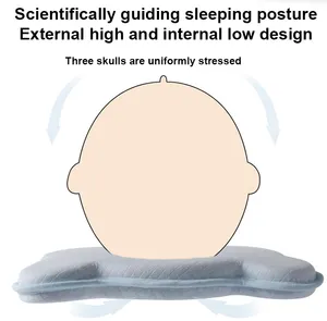 Almohada de algodón orgánico personalizada para recién nacidos, almohada de espuma viscoelástica para dormir, cabeza para bebés recién nacidos