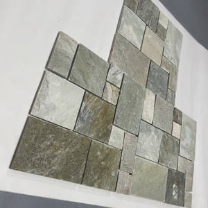 Piastrelle in Mosaico Giallo dal Design Moderno, Finitura Naturale in <span class=keywords><strong>Ardesia</strong></span> per Pavimentazione Esterna di Hotel, Piastrelle Quadrate per Soggiorno - Product Image 4