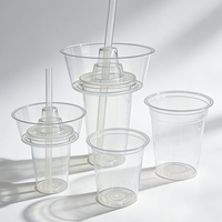 Gobelet en plastique sur mesure pour aliments et boissons, gobelet intégré utilisé dans les services de restauration et les salons de thé