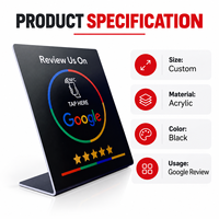 Support de table NFC Google Review Card pour avis clients et évaluations cinq étoiles – Affichage marketing pour entreprises