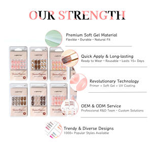 AIERFEI Kattenogen Kunstnagels Aanbrengnagels Schattige Ovale Vorm Kunstnagels Luipaardprint Nagels China Nagelfabriek - Product Image 6