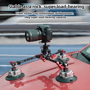 Support de caméra de tableau de bord de voiture en aluminium <span class=keywords><strong>s</strong></span>écurisé, base à triple ventouse, bras flexible magique pour Hero 12 Insta360 X3 pour Action 4 - Product Image 2