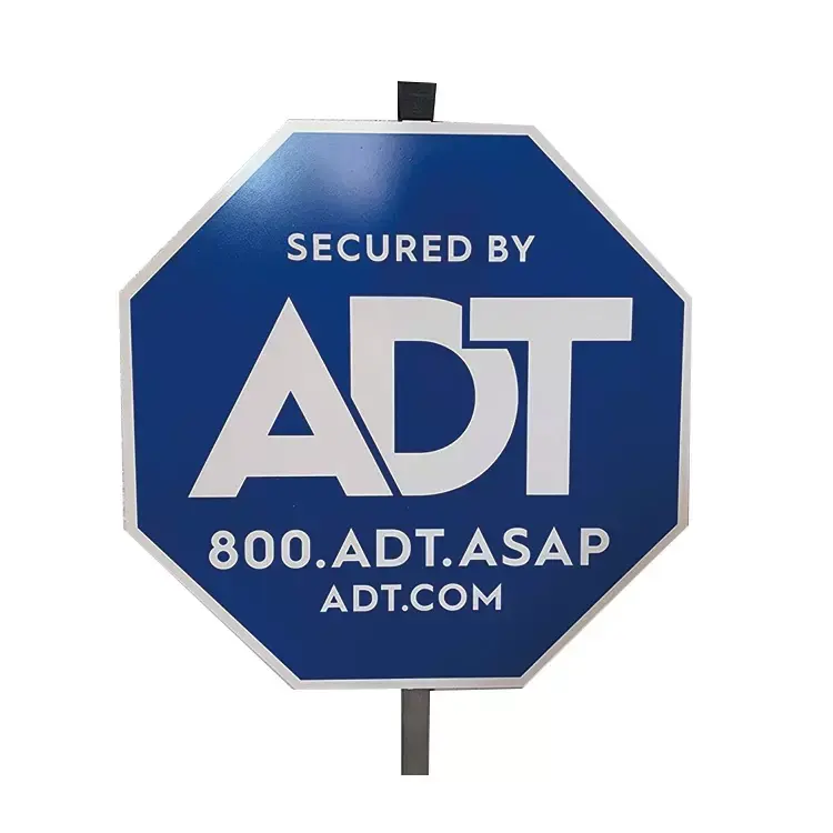 American Reflective Warning Sign Board ADT Security Yard Sign