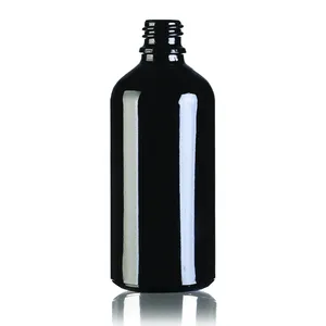 Black glass vial 5-100ml, glass bottle in black color