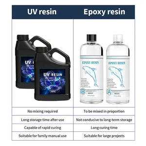 Uv Dip Cura Resina Rígida 1000g Kit Resina UV Resina Acrílica Resina Rígida Resina Tipo Duro Para Fazer Jóias Artesanais