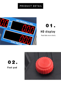 Báscula Contadora Veidt FF1976 14191-495F de 30 kg, Báscula Digital Portátil Electrónica Inteligente a Prueba de Agua con Cálculo de Precio 14191-4 - Product Image 6