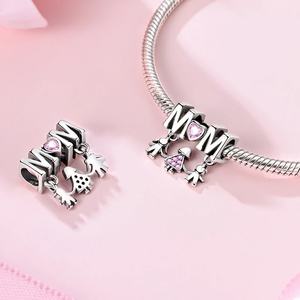 Seri Hari Ibu - Liontin Hati Cinta Keluarga Perak Sterling 925 Asli untuk Gelang Wanita Perhiasan Zirkon - Product Image 5