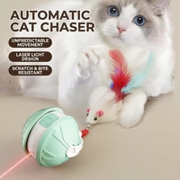Juguete de Bola Láser para Mascotas con Diseño Transfronterizo, Alivio de la Ansiedad, Entrenamiento, USB, Evitación Inteligente de Obstáculos y Colgante Reemplazable