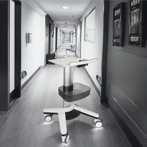 Carrello d'emergenza professionale in lega di alluminio per ospedale, con ripiano per defibrillatore, durevole e leggero, per uso clinico - Product Image 5