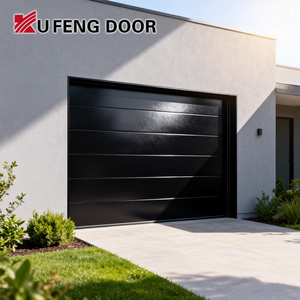 Portes <span class=keywords><strong>de</strong></span> <span class=keywords><strong>garage</strong></span> pliantes modernes en acier noir, isolation thermique, fonctionnement électrique ou manuel, protection des doigts, solution complète - Product Image 2
