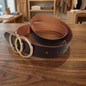 Ceintures équestres de luxe personnalisées, écologiques, en cuir de vache véritable à 100 %, avec boucle carrée en acier vintage, style européen, pour femmes - Product Image 1