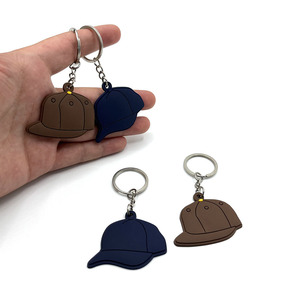 Thời Trang Tinh Tế <span class=keywords><strong>PVC</strong></span> Cao Su Mũ Bóng Chày Phong Cách Móc Chìa Khóa Cá Tính Ba Lô Chìa Khóa Đồ Trang Sức - Product Image 3