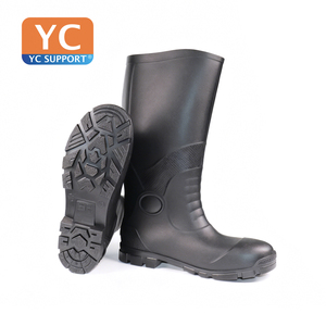 أحذية عمل مطاطية بمقدمة فولاذية للرجال، مقاومة للماء ومتينة، أحذية خرسانية للصيد والتصنيع والبناء - Product Image 4