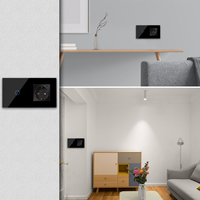 Touchmi Wifi Tuya 1gang interrupteur de lumière tactile et prise murale allemagne télécommande/commande vocale maison intelligente