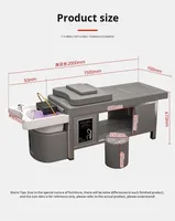 Lit de thérapie capillaire multifonctionnel de luxe avec fonction de massage thaïlandais, lavabo en céramique et chauffe-moxibustion pour salon