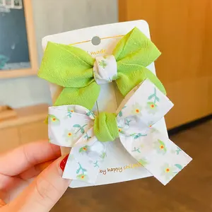 Trẻ Em Vải Bowknot Tóc Clip Bé Dễ Thương Bow Bangs Clip Kẹp Tóc Trẻ Em Đầy Màu Sắc Hoa Tóc Clip Cô Gái Mũ Nón Bộ