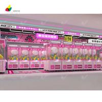 Griffe électronique rose d'intérieur Pince à jetons pour jeu d'arcade Griffe de grue pour parc d'attractions
