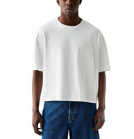 T-shirt Homme Personnalisé SK 100% Coton Coupe Ample 230 GSM avec Logo Imprimé Grandes Tailles Épaules Larges Design Vierge