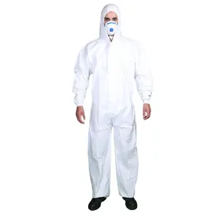 Type 5 6 SF Disposable Microporous Coverall In Safety Clothing Disposable Coverall Overalls For Men Ppe Suit Safety Clothes