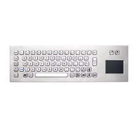 Teclado Industrial Resistente con Interfaz USB Multi-OS, Resistente al Agua y al Polvo IP65, Panel Frontal de Acero Inoxidable, Panel Táctil