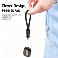 Câble USB C vers C court 60W, chargeur portable avec porte-clés