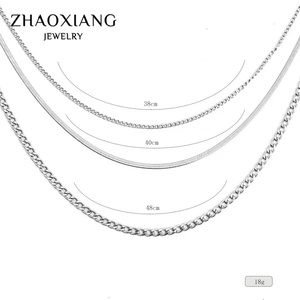 Collares de Cadena, Gargantilla Multicapa para Mujer, Eslabones de Serpiente, Joyería de Acero Inoxidable 2024 - Product Image 2