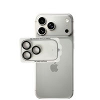 Protection d'objectif d'appareil photo pour iPhone 17 18 Pro Max en verre trempé anti-reflet AR, avec base métallique transparente et design Eagle Eye Armor