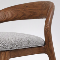 Chaise de salle à manger de luxe moderne en bois massif de frêne français pour restaurant