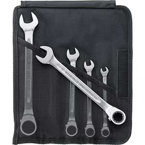 STAHLWILLE - 96411705 Juego de llaves combinadas de trinquete OPEN RATCH en billetera enrollable-EAN 4018754239306 WRENCHES - Product Image 1