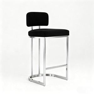 Silla <span class=keywords><strong>de</strong></span> Bar para Restaurante, Mesa <span class=keywords><strong>de</strong></span> Isla <span class=keywords><strong>de</strong></span> Acero Inoxidable, <span class=keywords><strong>Taburete</strong></span> Alto Minimalista Moderno <span class=keywords><strong>de</strong></span> Diseño, <span class=keywords><strong>Respaldo</strong></span> para Recepción - Product Image 5