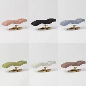 Meubles de salon de beauté de luxe modernes de haute qualité, lit de spa facial en cuir rose, base en acier inoxydable, lit pour cils, lit de beauté incurvé - Product Image 5