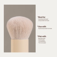 Pinceaux de maquillage double embout JLY 8 avec éponge de beauté, outils cosmétiques pour le visage et les yeux en poils synthétiques doux, ensemble de pinceaux de maquillage
