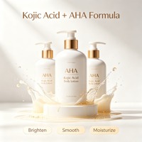 Lotion corporelle nourrissante anti-âge éclaircissante à la vitamine C et au beurre de karité avec acide kojique et AHA, lotion corporelle blanchissante en gros