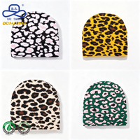 Gorro de Punto con Estampado de Leopardo Premium, Diseño Animal, Cálido para Invierno, Estilo Urbano Atrevido, Personalización de Logotipo al por Mayor, ODM OEM
