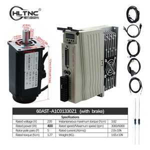 Diámetro 14mm monofásico 60 AC Servomotor 400W 220V 1.27NM 400W Servomotor 400W con freno de accionamiento RS485 T3DL - Product Image 6