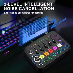 Mezclador de Audio Phantom de 48V con RGB, Micrófono de Condensador XLR Profesional para Grabación en <span class=keywords><strong>Estudio</strong></span>, Paquete de Equipo para Podcast con Tarjeta de <span class=keywords><strong>Sonido</strong></span> SC3 - Product Image 5