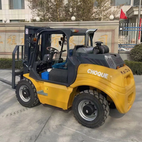 Chariot élévateur tout-terrain robuste de 3 tonnes, diesel, mini chariot élévateur pour travaux de construction
