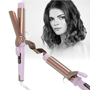 2024 Beauty Custom Negative Ion Ceramic 40mm Curly Hair Machine Heating Iron Professional Electric Rotating Hair Curler