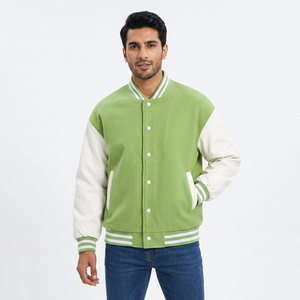 Blouson universitaire de baseball pour homme, broderie Letterman, blousons universitaires pour homme et femme, blouson universitaire Sherpa, streetwear, coupe courte, personnalisé - Product Image 1