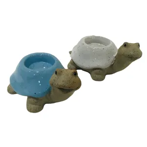 custom Ceramic Tealight Candle Holder Cute Turtle Tealight Holder; Flowing Glaze Turtle Shape Ceramic Tea Light Holder