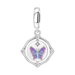 2026 Hot Selling <b>Copper</b> Butterfly Round Pendant <b>Bracelet</b>,Unique and Versatile DIY <b>Bracelet</b> Jewelry Accessories Pendant Wholesale - Product Image 1