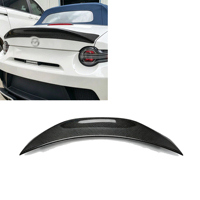 Aileron de coffre arrière en fibre de carbone véritable style bec de canard pour Mazda MX5 Miata ND5RC RF 2015-2025, accessoires de tuning automobile style LMS