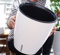 Pot Plastik Putih Ekstra Besar dengan Sistem Penyiraman Otomatis untuk Menanam Sayuran dan Buah dengan Jendela Visual