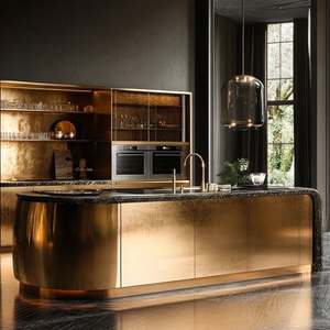 Armoires de cuisine de style shaker personnalisées, luxe léger, solution intégrée pour évier, pour la rénovation de villas, d'appartements, approvisionnement de qualité professionnelle - Product Image 6