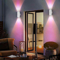 Lampe de nuit LED intelligente sans fil magnétique avec détecteur de mouvement PIR, rechargeable par USB, lampe d'ambiance à dégradé RGB pour chambre à coucher, placard, armoire