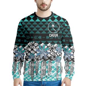 Impression à la demande en gros tatouages tribaux polynésiens drapeau Chuuk haut décontracté pour hommes pas cher qualité garçon sweat sans chapeau Style - Product Image 6