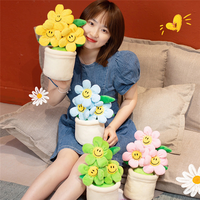 Jouets en peluche personnalisés mignons en forme de tournesols, plantes en pot créatives et adorables, peluches rembourrées pour la décoration de la maison, fabricant de jouets en peluche