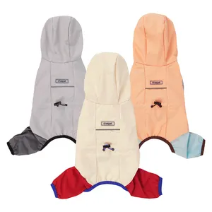 2023 thiết kế mới Pet Windproof hoodie Dog mưa áo khoác Pet quần áo không thấm nước Dog áo mưa