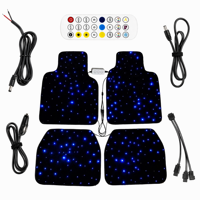 Starlight Auto-Fußmatten Sternenlicht für Auto 4-teilig LED RGB APP Fernbedienung Wasserdicht Leuchtende Auto-Bodeninnenausstattung