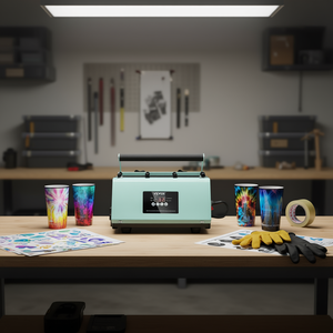 Presse à chaud Vevor pour gobelets 11-30oz, imprimante à sublimation à plat électrique semi-automatique avec gants et ruban adhésif - Product Image 2